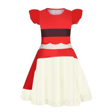 Imagem de AmzBarley Fantasia infantil de princesa para meninas, tema de aniversário, vestido de festa, presente de Natal para meninas de 1 a 10 anos, Vermelho, 2 Anos