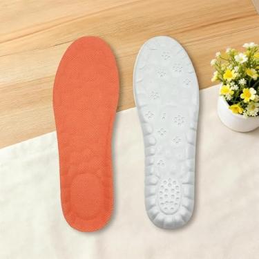 Imagem de Palmilhas ortopédicas esportivas de suporte de arco para homens e mulheres Palmilhas de corrida ortopédicas de gel para homens e mulheres para dor nos pés, 1 pacote laranja