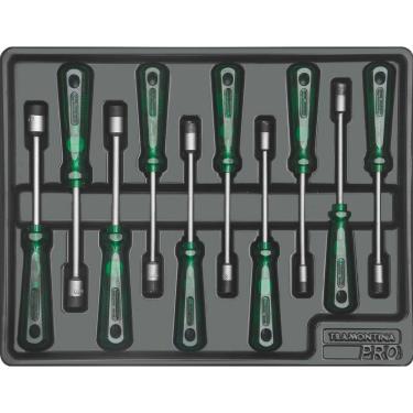 Imagem de Módulo Com Chaves Canhão 10 Peças Tramontina Pro Orgnizador Ferramentas Para Gavetas E Armários Tramontina