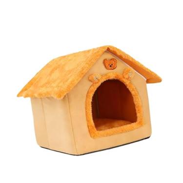 Imagem de ＡＷＨＡＯ Casinha para Cães E Gatos, Cama Macia E Portátil para Animais de Estimação, Canil para Filhotes, Cama Quente para Gatos E Cachorros, Ideal para Quarto, L