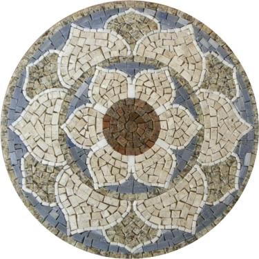 Imagem de Mandala Indiana Piso Mosaico Lótus Iii Tamanho 130cm