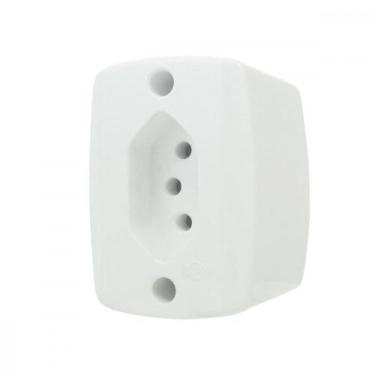 Imagem de Tomada Externa Ilumi 2 Polos +Terra 20A Branca 16517Pct - Kit C/10, Br