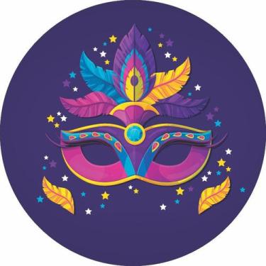 Imagem de Painel de Lona Redondo  Baile de Carnaval - Fabrika De festa, 120x120c