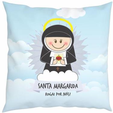 Imagem de Almofada Com Enchimento Oração Santinhos Santa Margarida - Fabrika De 