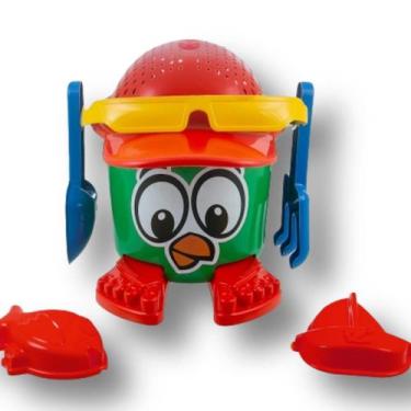 Imagem de Kit Balde Areia Praia Infantil Pá Peneira Rastel Formas - Turma Da Ale