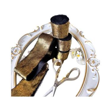 Imagem de Fita De Renda Iridescente Em Chiffon De Seda Com Borda Aramada Para De