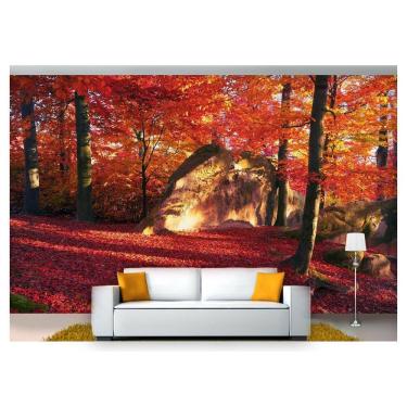 Imagem de Papel De Parede Floresta Natureza Árvores 3D 3M² Xna170