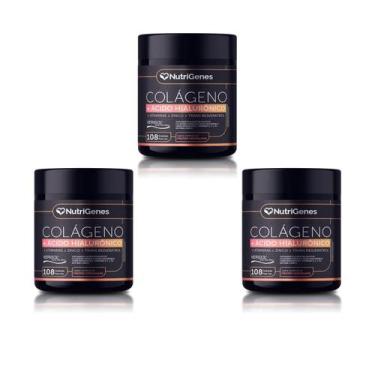 Imagem de Kit 3 Un Colágeno Nutrigenes Vitaminas Zinco Trans Resveratrol - Mike 