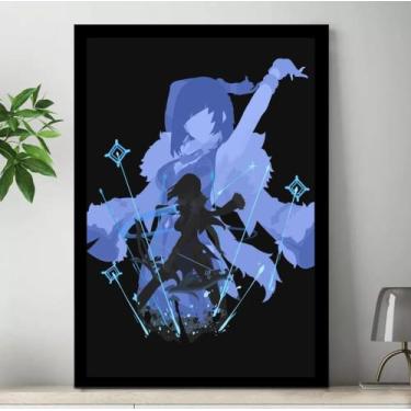 Imagem de Quadro Genshin Impact Personagens Placa Decorativa Game Anime MDF 20x2
