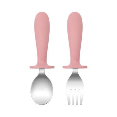 Imagem de Conjunto De Colher E Garfo De Aço Inoxidável Para Crianças, Livre De B