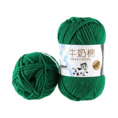 Imagem de 100g 2 Peças De Fio De Algodão Leite Para Crochê E Tricô Para Suéter, 