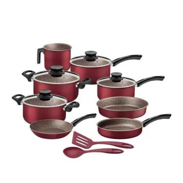 Imagem de Jogo de Panelas Tramontina Paris Vermelho 10 Peças