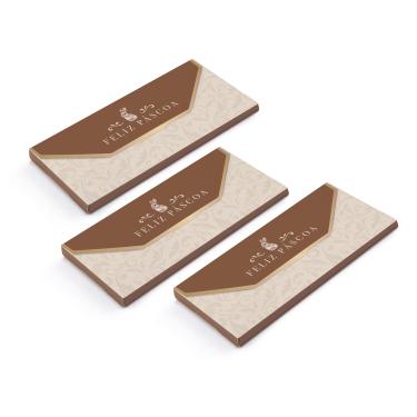 Imagem de CAIXA P/BARRA CHOCOLATE PASCOA C/3 UNIDADES CROMUS