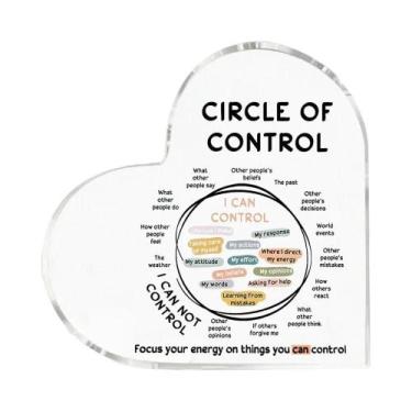 Imagem de Placa Circular De Acrílico Para Conscientização Sobre Saúde Mental: Fo