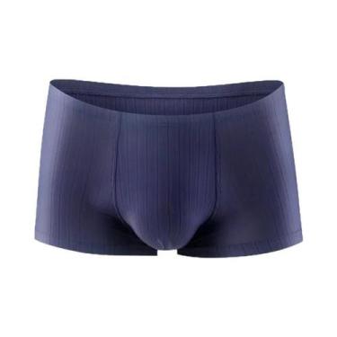 Imagem de Cuecas Boxer Masculinas De Verão Finas E Respiráveis Em Seda Gelada Se