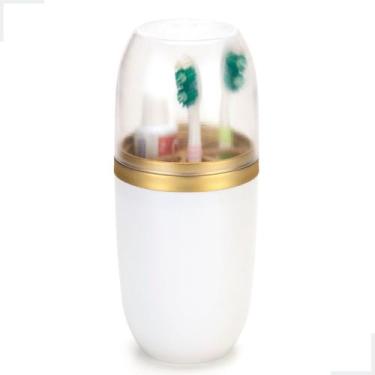 Imagem de Porta Escovas De Dente Suporte Pasta de Dente Com Tampa Plastico Pia B