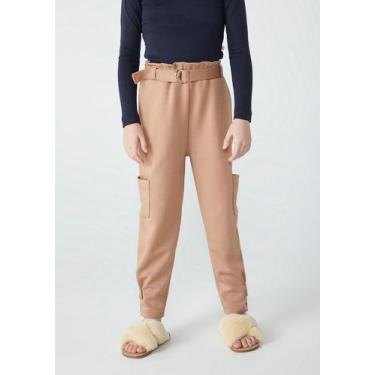 Imagem de Calça Infantil Menina Clochard Em Moletom - Hering, 001, Camelo