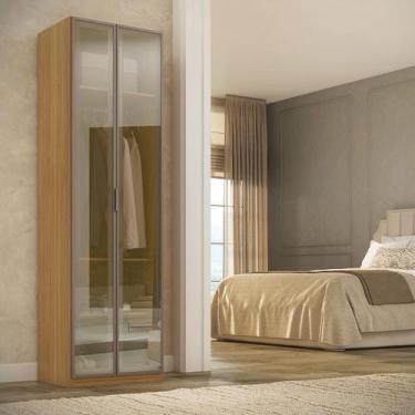 Imagem de Guarda Roupa Modular 2 Portas Reflecta com Gavetas 90cm Altezza Belmax