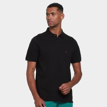 Imagem de Camisa Polo Tommy Hilfiger Im Core 1985 Classic Masculina, Preto, GG