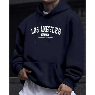 Imagem de Moletom Canguru Masculino Estampado Los Angeles Cidade 1252 Skatista F