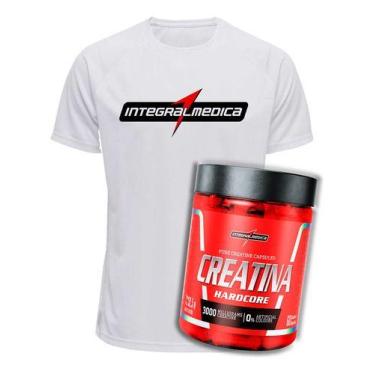 Imagem de Kit Camiseta Integralmedica Creatina 60 caps DryFit Integral - - NoBra