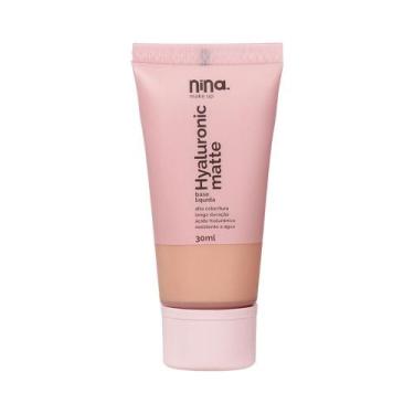 Imagem de Base Líquida Nina Makeup Hyaluronic Matte Cor 2.5