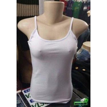 Imagem de Regata Feminina Alça Lisa Básica Blusa Feminina - Ideia Store, G, Bran