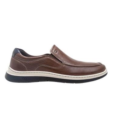 Imagem de Sapato Masculino Democrata 245201-003 Casual Easy Leave, Conhaque, 39