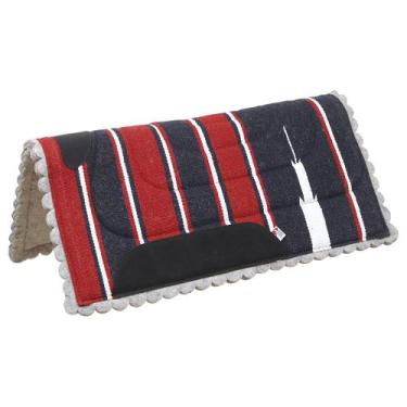 Imagem de Manta para Cavalo Navajo Azul com Vermelho Mustang 38614
