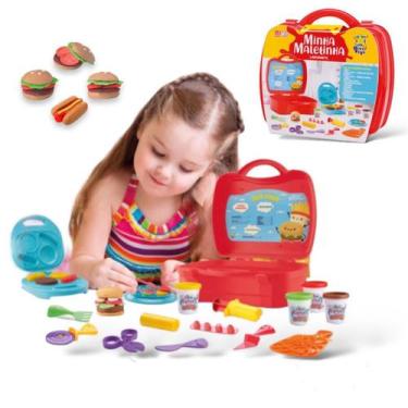 Imagem de Maleta Brinquedo Lanchonete Massinha Modelar Hamburguer - Divertoys