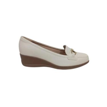 Imagem de Sapato modare anabela ref:7392.102 feminino, Branco off, 37