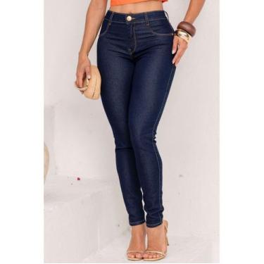 Imagem de Calça Feminina Jeans Skinny Ri19 Linha Basic Lycra Original, Azul, 42