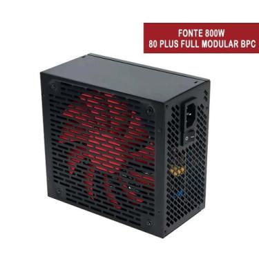 Imagem de Fonte Atx 800w Real Pro Full Modular 80plus Bronze Pfc Bpc Preta - Bra