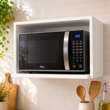 Imagem de Nicho para Microondas 100% MDF Iluminata Branco - Genialflex