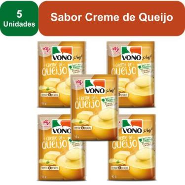 Imagem de Kit 5 Unidades Sopas Cremosas VONO CHEF Sabor Creme de Queijo 53g - AJ