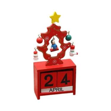 Imagem de Calendário De Contagem Regressiva De Natal 2024 Em Madeira, Ornamento 