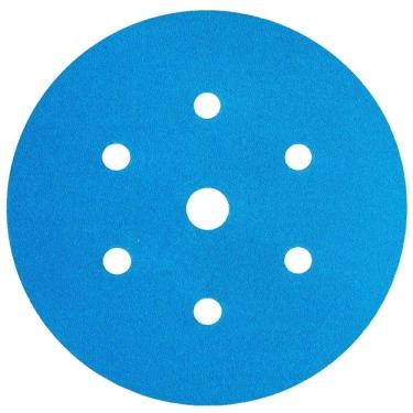 Imagem de Disco Lixa Hookit Blue 3M 321U P400 152mm 6,0P Com 7 Furos - Embalagem com 50 Unidades