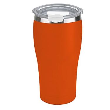 Imagem de Tahoe Trails Copo de aço inoxidável Trilhas isolado a vácuo parede dupla copo de viagem com tampa, laranja vermelho 850 g