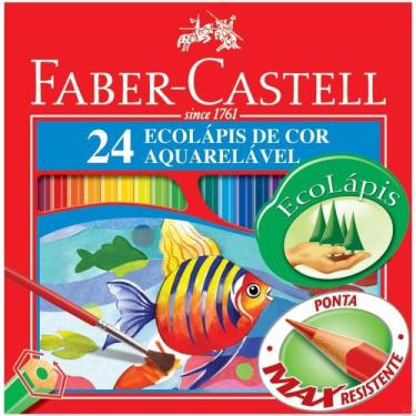 Imagem de Ecolápis De Cor Aquarelável Estojo C/ 24 Cores Faber-Castell