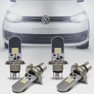 Imagem de Kit Lâmpadas LED Autopoli Volkswagen Saveiro G6 2013 A 2017 H4 6500K Efeito Xênon Farol Alto e Baixo