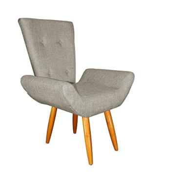 Imagem de Poltrona Decorativa Emília Barca Linho Cores Variadas - DS Estofados