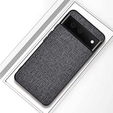 Imagem de YUNCHAO Caixa de telefone Para o Google Pixel 6 Provó de choque, textura de pano PC+ TPU Protective Case capa para celular
