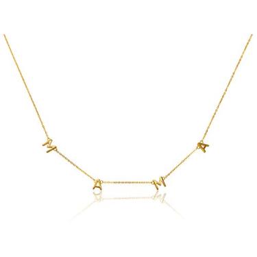 Imagem de Benevolence LA Colar Mamãe, joia moderna mergulhada em ouro | Presentes para nova mamãe | Colar dourado | Presentes de aniversário | Acessórios de viagem para mulheres, projetado na Califórnia, Ouro