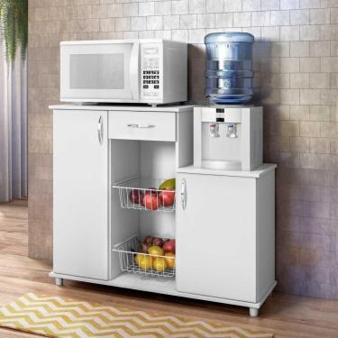 Imagem de Balcão Fruteira 103cm 2p 1g Notável Diva New Branco