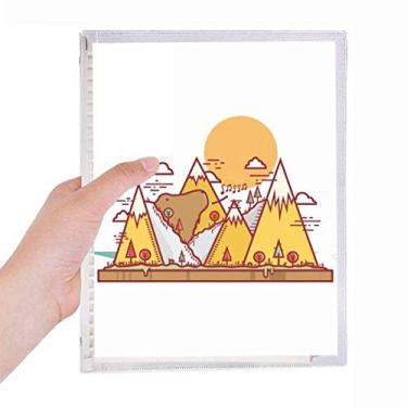 Imagem de Caderno de desenho animado Bear Mountain Animal Caderno de folhas soltas recarregável, diário de papelaria