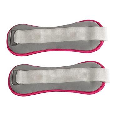 Imagem de Vaveren Tornozelo de neoprene peso alças de pulso 0,6 kg par pernas peso mulheres corrida corrida caminhada exercício areia equipamento saco de areia, cinza