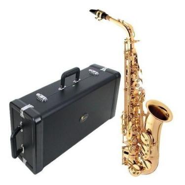 Imagem de Saxofone Alto Em Mib Laqueado Aço Inoxidavel Sa501 Eagle