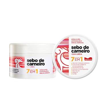 Imagem de Creme Hidratante Sebo de Carneiro com Uréia 7 Ativos em 1 Corpo Dourado Mãos e Pés Cotovelos e Áreas Ásperas 300g
