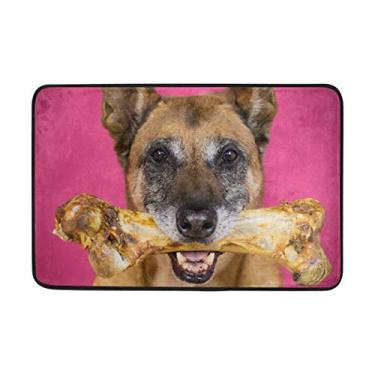 Imagem de My Daily Belga Shepherd Dog Bone Capacho 40 x 60 cm, sala de estar, quarto, cozinha, banheiro, tapete impresso em espuma leve