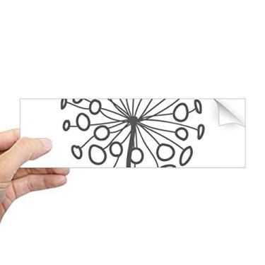 Imagem de DIYthinker Adesivo retangular de dente-de-leão com flores ornamentais, decalque de janela